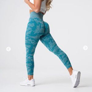 EUC NVGTN Camo Seamless Leggings Teal